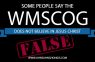 The WMSCOG Does not Believe in Jesus?